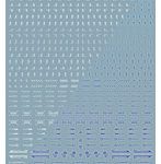 GM-932 1/144 GM コーションデカール No.14「ティッキング・ストライプ-dp-」ホワイト＆ネオンブルー