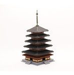 【10%ポイント還元中】建2 1/150 法隆寺 五重塔