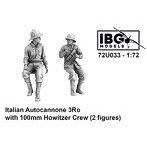 PBU7233 1/72 伊・3Roﾄﾗｯｸ100mm自走砲-砲兵フィギュア2体・3Dプリント（72U033）