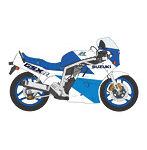 スズキ GSX-R750（H）（GR71G）‘ブルー/ホワイトカラー’