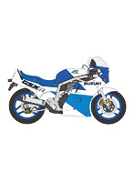 スズキ GSX-R750（H）（GR71G）‘ブルー/ホワイトカラー’