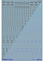 1/100 GMコーションデカールNo.2「アヴィエーション・英語＃2」ダークグレー＆ネオンブルー
