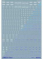 1/100 GMコーションデカールNo.2「アヴィエーション・英語＃2」ホワイト＆ネオンブルー