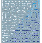 1/100 GM ラインデカール No.2「with コーション」＃2ホワイト＆ネオンブルー