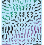 1/100 GM ラインデカール No.13「デュアルライン」プリズムブラック＆ネオンブルー