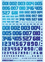 1/100 GM ナンバーデカール No.3「ミリタリーステンシル 」プリズムブルー＆ネオンブルー