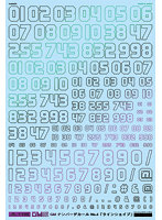 1/100 GM ナンバーデカール No.4「ラインシェイプ」プリズムブラック＆ネオンブルー