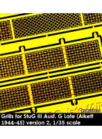 ［RDM35PE16］1/35 WWII ドイツ III号突撃砲G型後期型（アルケット社1944-45年製）用 エッチンググリルセット version2