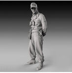 ［RM884］1/48 WWII ドイツ戦車搭乗員 後ろで手を組む戦車兵