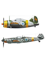 1/72 B-239 バッファロー ＆ メッサーシュミット Bf109G-6 ‘ユーティライネン’w/フィギュア