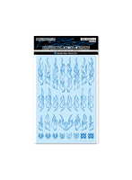 ファイアトライバルデカール アウトライン メタリックブルー（1枚入）