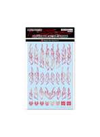 ファイアトライバルデカール アウトライン メタリックレッド（1枚入）