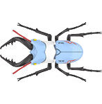 自由研究シリーズNo.221 ウルトラマンシリーズ編 クワガタムシ ウルトラ警備隊仕様