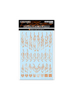 ファイアトライバルデカール アウトライン メタリックオレンジ（1枚入）