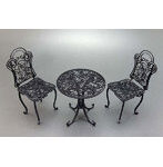 1/12 アイアンテーブル＆チェアー 薔薇デザイン