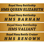 1/700 イギリス海軍 艦艇 艦名プレートセット 旗・旗竿カラーエッチングパーツ付