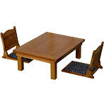 1/12 座卓と座椅子のセット