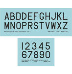 マーク1 1/144 イギリス空軍 戦後コードレター 黒 48インチサイズ 2枚入