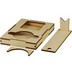 角瓶と塗料皿のホルダー （筆置き付き）