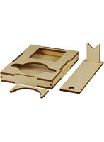 角瓶と塗料皿のホルダー （筆置き付き）