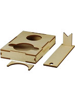 ピグメントと塗料皿のホルダー （筆置き付き）