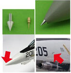 【再販】MM48-5 1/48 F-14A トムキャット 初期型用 ノーズチップ＆AOAセンサー