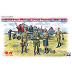 【再販】48084 1/48 WWII ソビエト空軍 パイロット＆グランドクルーセット