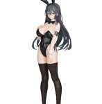 「黒バニー後輩ちゃん（素顔ver.）」illustrated by イコモチ 1/7スケール 塗装済み完成品フィギュア