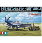 1/48 ノースアメリカン P-51D マスタング・1/4トン小型四輪駆動軍用車セット