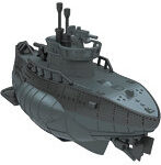 デフォルメプラモデルシリーズ ミリタリー U-05型サブマリン 戦闘員フィギュア（グレー）付