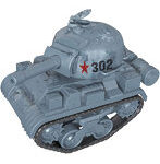 デフォルメプラモデルシリーズ ミリタリー T-34型タンク 戦闘員フィギュア（グレー）付