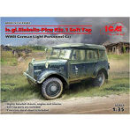ICM 1/35 ドイツ陸軍 le.gl.Pkw Kfz.1 軽四輪駆動乗用車 ソフトトップ