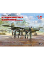 ICM 1/48 アメリカ空軍 B-26K カウンターインベーダー w/USAFパイロット＆クルー