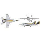 1/144 アメリカ海軍 F/A-18E スーパーホーネット VFA-27 ロイヤルメイセス 岩国航空基地 2機セット