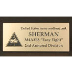 WW2 アメリカシャーマン 第二機甲師団 AFV用ネームプレート