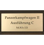 WW2 ドイツ2号戦車C型 AFV用ネームプレート