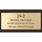 WW2 ソビエトJS-2スターリン AFV用ネームプレート