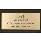 WW2 ソビエトT-34 1942 AFV用ネームプレート