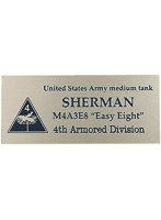 WW2 アメリカ シャーマン 第四機甲師団 AFV用ネームプレート