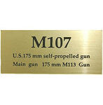 アメリカ自走カノン砲 M107 ベトナム戦争 AFV用ネームプレート