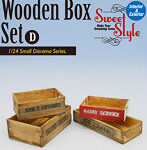1/24 Wooden Box SetD 木箱4ヶ入