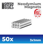 グリーンスタッフワールド［GSWD-9259］ネオジム磁石 3x1mm-50 個入 （N52）