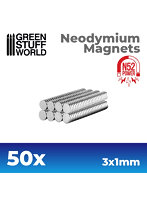グリーンスタッフワールド［GSWD-9259］ネオジム磁石 3x1mm-50 個入 （N52）