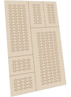 グリーンスタッフワールド ［GSWD-9447］ステンシルシート ハーレクイン柄 Sサイズ 6mm×3mm