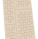 グリーンスタッフワールド ［GSWD-9503］ステンシルシート チェッカー Lサイズ 7mm