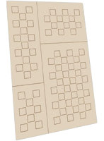 グリーンスタッフワールド ［GSWD-9503］ステンシルシート チェッカー Lサイズ 7mm