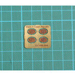 ハイライトモデル 1/24 1/25 オールドフィニッシュ国籍プレートセット 26×23mm