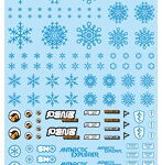 雪のデカール ブルー（1枚入）