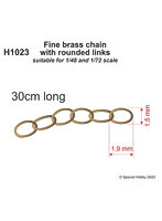CMH1023 1/48＆1/72 楕円リンク（1.9x1.5mm）チェーン30cm