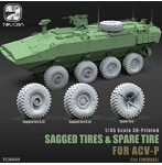 TC3D055 1/35 ACV-P用3Dプリント自重変形タイヤ＆スペアタイヤ